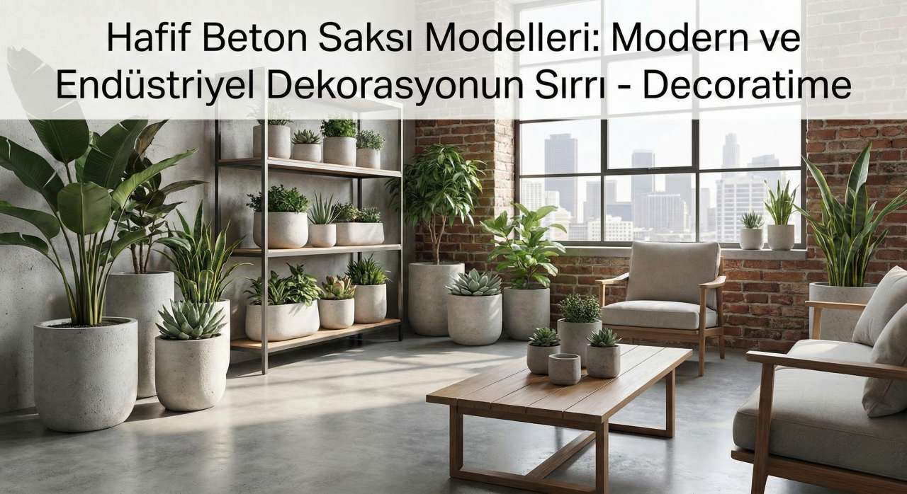 Hafif Beton Saksı Modelleri: Modern ve Endüstriyel Dekorasyonun Sırrı