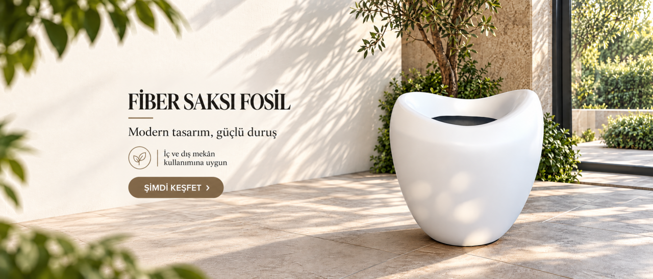 Fosil Fiber Saksı: Mekânlarınıza Estetik ve Doğallık Katın