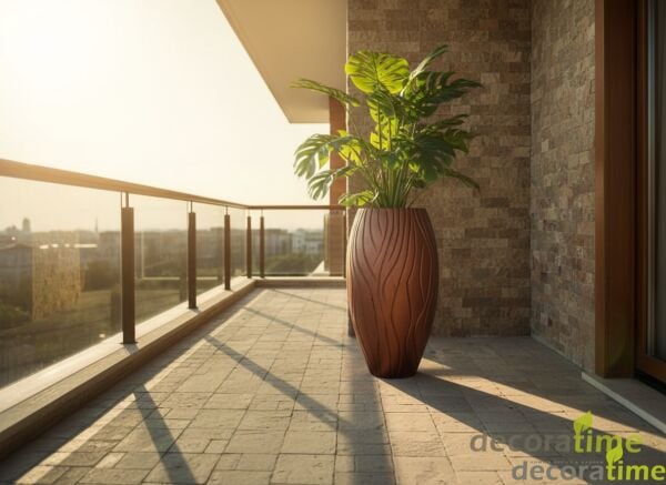 FİBER SAKSI ELENTRA - BÜYÜK SAKSI - DEKORATİF SAKSI - ÇİÇEKLİK