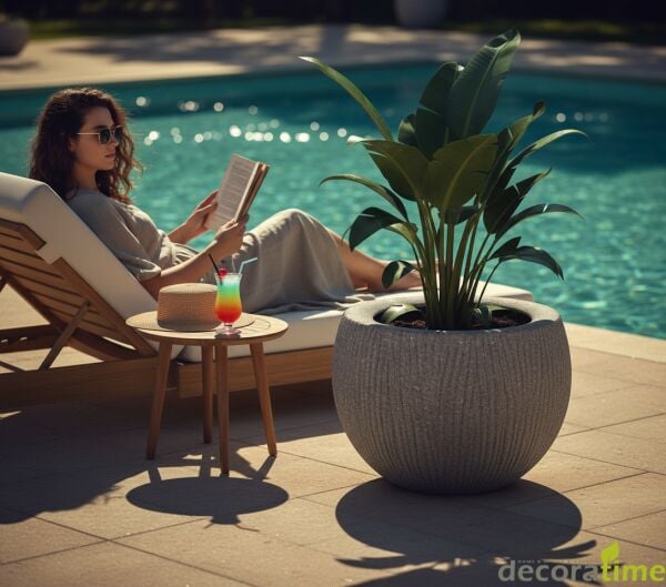 FİBER SAKSI NETRO - BÜYÜK SAKSI - DEKORATİF SAKSI - ÇİÇEKLİK