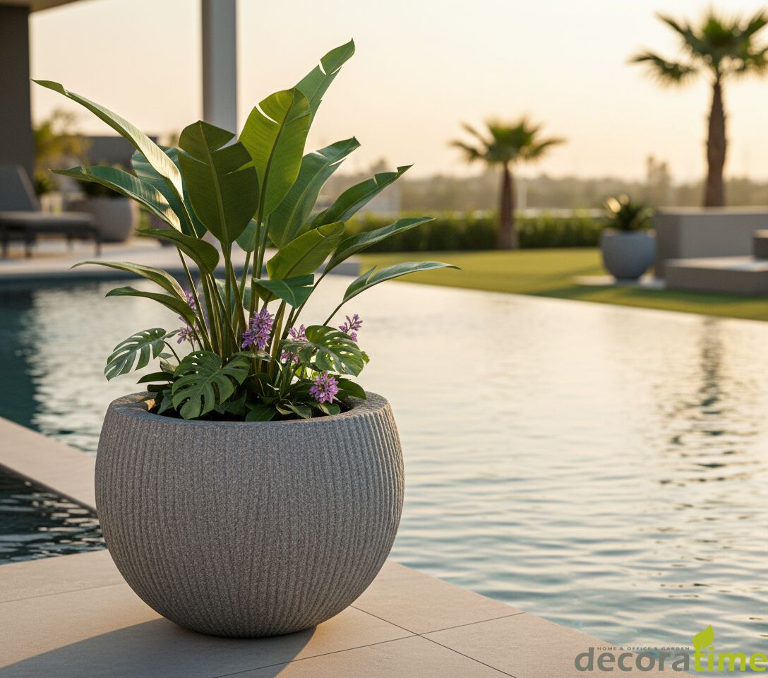 FİBER SAKSI NETRO - BÜYÜK SAKSI - DEKORATİF SAKSI - ÇİÇEKLİK