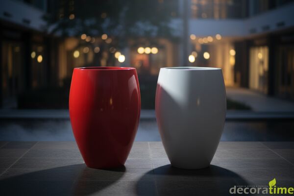 FİBER SAKSI ALBANA - BÜYÜK SAKSI - DEKORATİF SAKSI - ÇİÇEKLİK