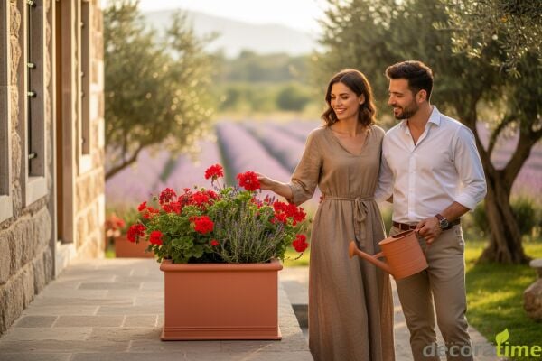 DECORAVINTAGE FİBER SAKSI VELA - BÜYÜK SAKSI - DEKORATİF SAKSI - ÇİÇEKLİK