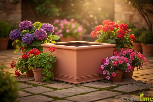 DECORAVINTAGE FİBER SAKSI VELA - BÜYÜK SAKSI - DEKORATİF SAKSI - ÇİÇEKLİK