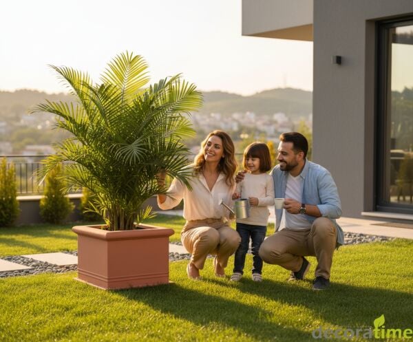 DECORAVINTAGE FİBER SAKSI HAMA - BÜYÜK SAKSI - DEKORATİF SAKSI - ÇİÇEKLİK