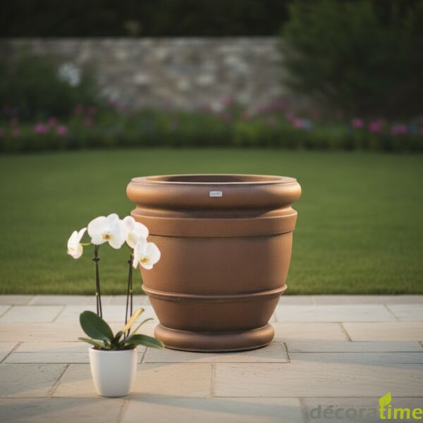 DECORAVINTAGE FİBER SAKSI NANDA - BÜYÜK SAKSI - DEKORATİF SAKSI - ÇİÇEKLİK