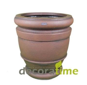 DECORAVINTAGE FİBER SAKSI NANDA - BÜYÜK SAKSI - DEKORATİF SAKSI - ÇİÇEKLİK