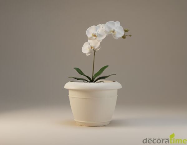 DECORAVINTAGE FİBER SAKSI İLYA - BÜYÜK SAKSI - DEKORATİF SAKSI - ÇİÇEKLİK