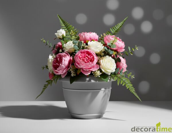 DECORAVINTAGE FİBER SAKSI İLYA - BÜYÜK SAKSI - DEKORATİF SAKSI - ÇİÇEKLİK