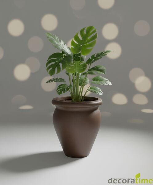 DECORAVINTAGE FİBER SAKSI AYALA - BÜYÜK SAKSI - DEKORATİF SAKSI - ÇİÇEKLİK