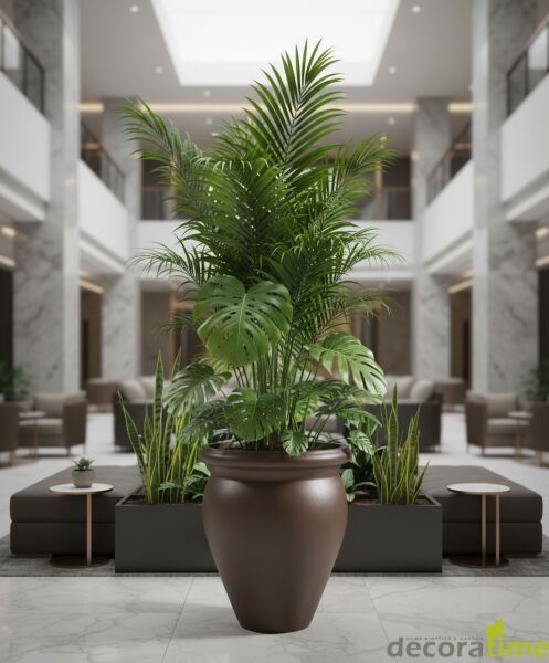 DECORAVINTAGE FİBER SAKSI AYALA - BÜYÜK SAKSI - DEKORATİF SAKSI - ÇİÇEKLİK