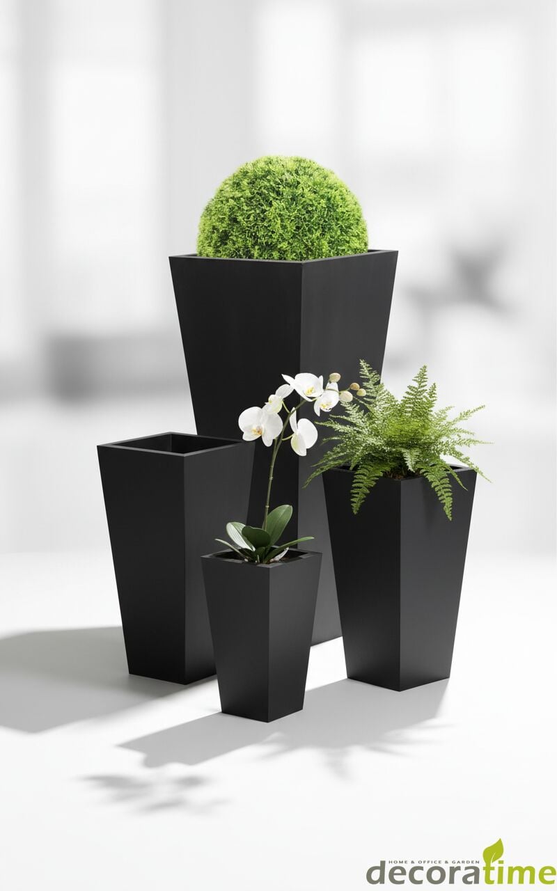 FİBER SAKSI AGORA - BÜYÜK SAKSI - DEKORATİF SAKSI - ÇİÇEKLİK