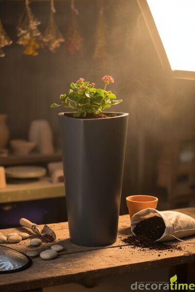 FİBER SAKSI TENDA - BÜYÜK SAKSI - DEKORATİF SAKSI - ÇİÇEKLİK