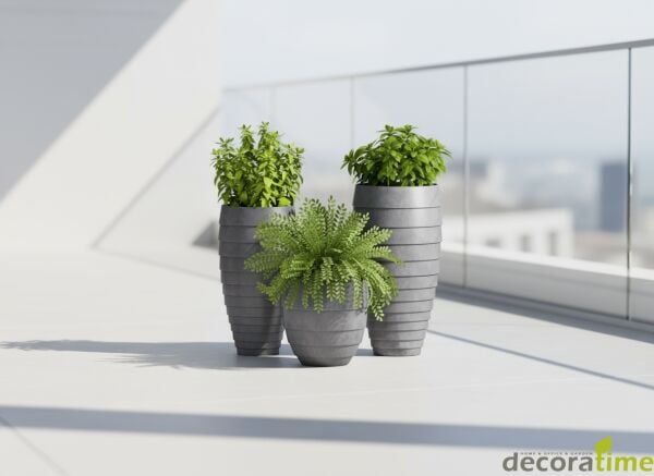 FİBER SAKSI SİESTA - BÜYÜK SAKSI - DEKORATİF SAKSI - ÇİÇEKLİK