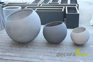 FİBER SAKSI MANGO - BÜYÜK SAKSI - DEKORATİF SAKSI - ÇİÇEKLİK