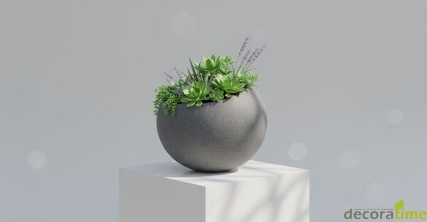 FİBER SAKSI MANGO - BÜYÜK SAKSI - DEKORATİF SAKSI - ÇİÇEKLİK