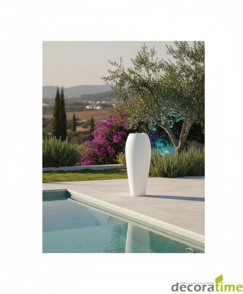 FİBER SAKSI ORYA - BÜYÜK SAKSI - DEKORATİF SAKSI - ÇİÇEKLİK Haznesiz - Ø*25*97