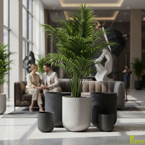 FİBER SAKSI ZAFİRA - BÜYÜK SAKSI - DEKORATİF SAKSI - ÇİÇEKLİK