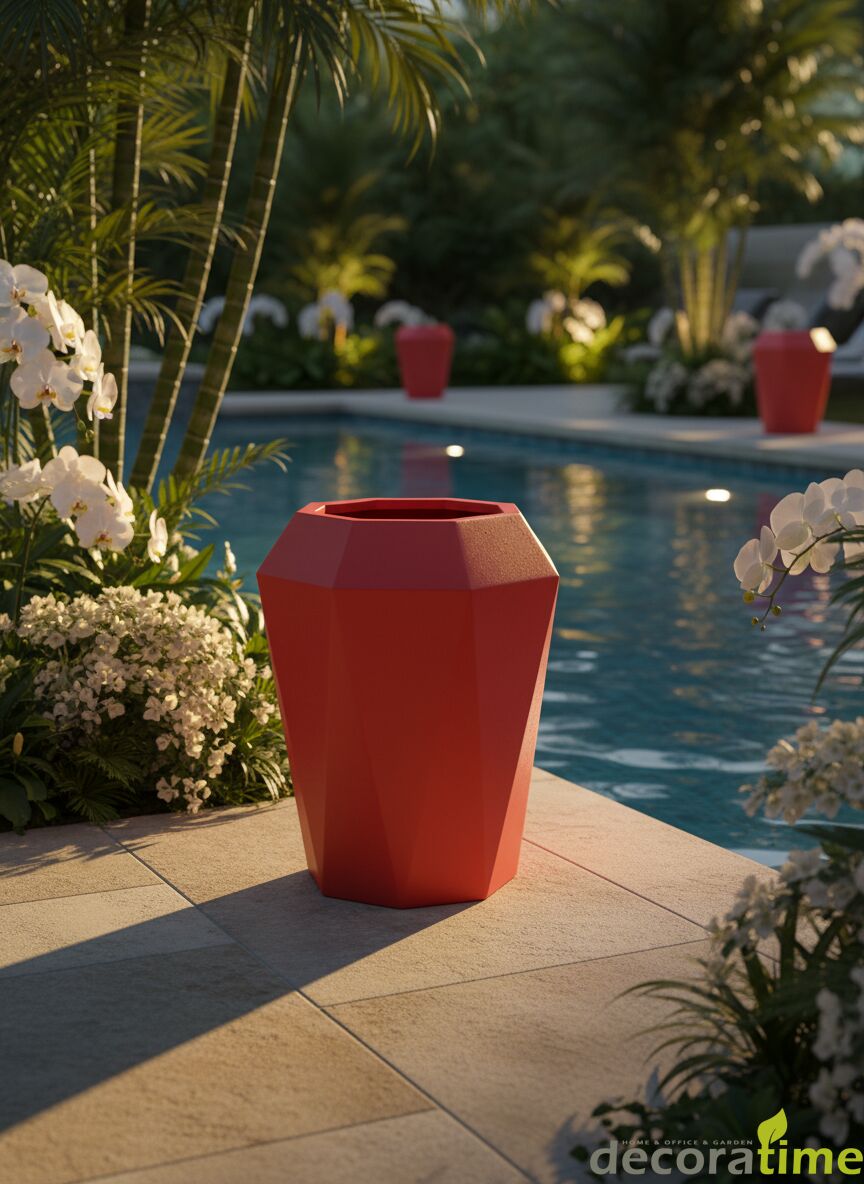 FİBER SAKSI ZİNATYA - BÜYÜK SAKSI - DEKORATİF SAKSI - ÇİÇEKLİK