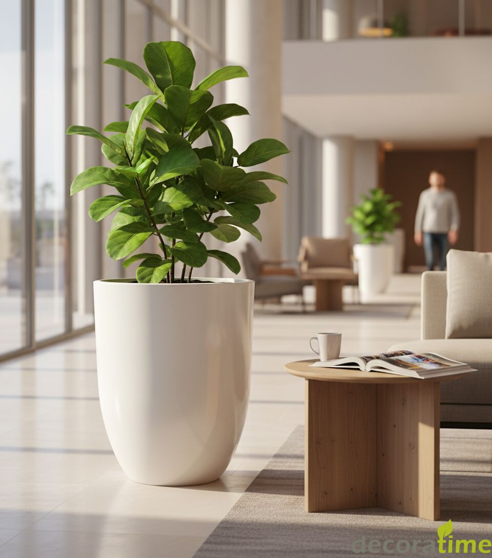 FİBER SAKSI ZİNGA - BÜYÜK SAKSI - DEKORATİF SAKSI - ÇİÇEKLİK