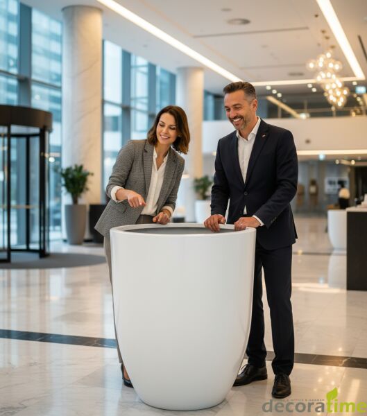 FİBER SAKSI ZİNGA - BÜYÜK SAKSI - DEKORATİF SAKSI - ÇİÇEKLİK