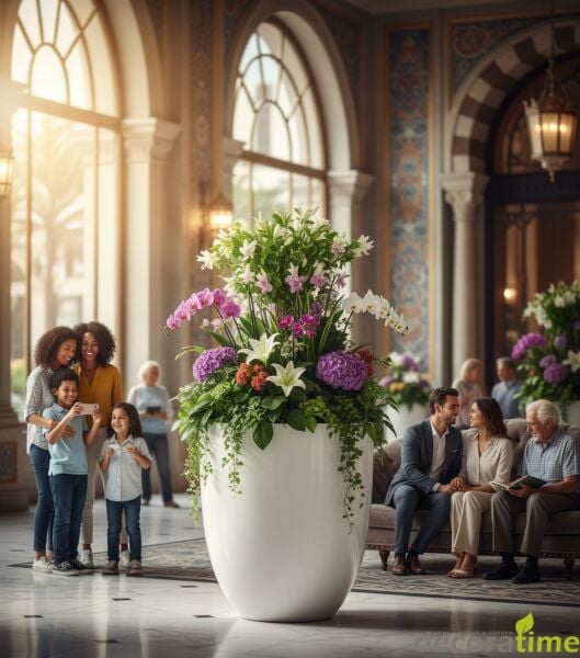 FİBER SAKSI ZİNGA - BÜYÜK SAKSI - DEKORATİF SAKSI - ÇİÇEKLİK