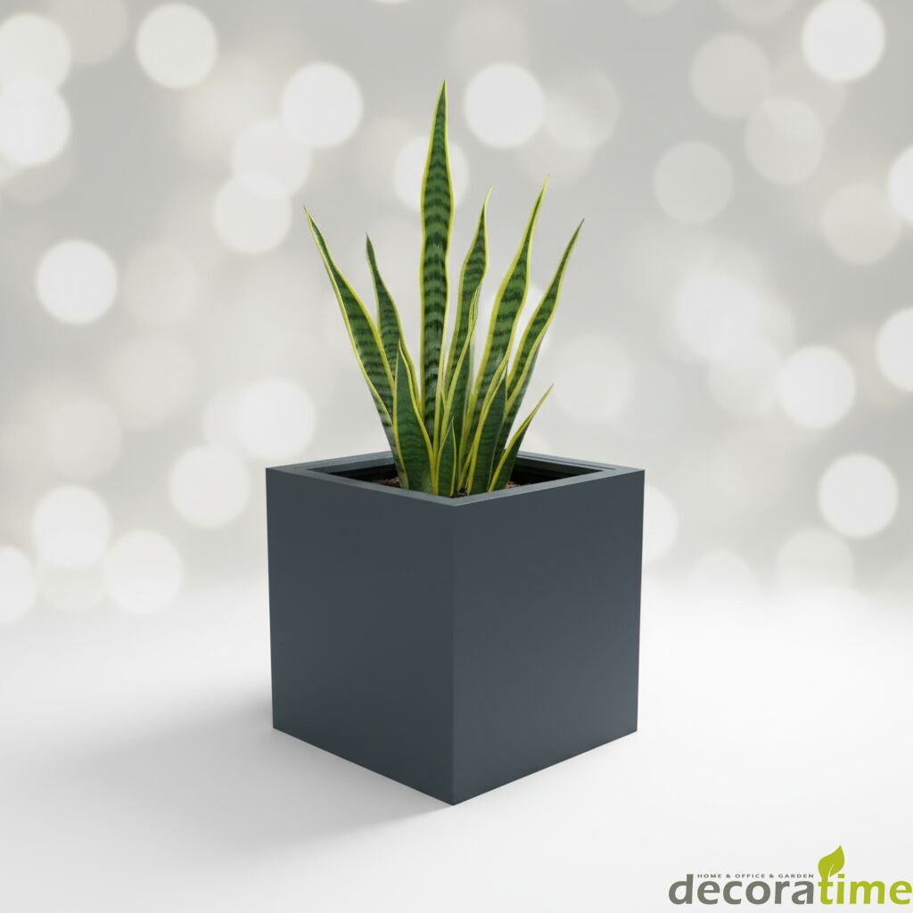 FİBER SAKSI KARYA - BÜYÜK SAKSI - DEKORATİF SAKSI - ÇİÇEKLİK 50*50*50 - Hazneli