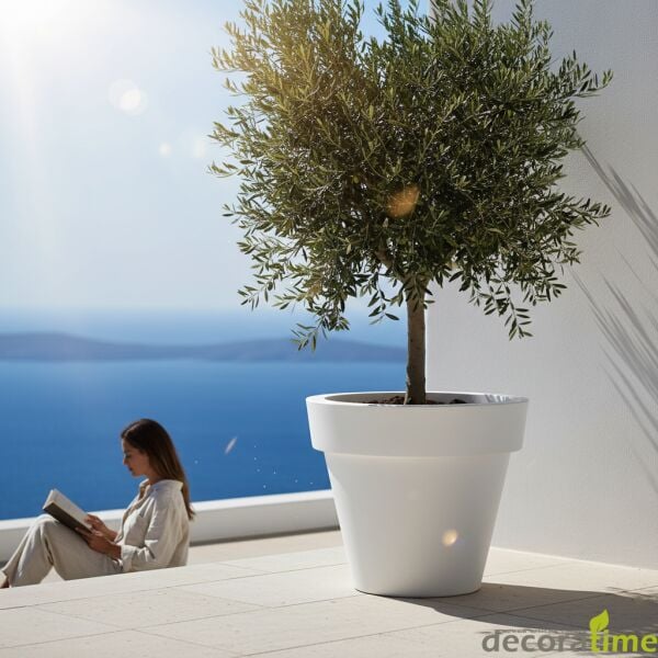 FİBER SAKSI NOVA - BÜYÜK SAKSI - DEKORATİF SAKSI - ÇİÇEKLİK Ø*120*100 - Hazneli