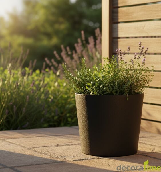 FİBER SAKSI SİMENA - BÜYÜK SAKSI - DEKORATİF SAKSI - ÇİÇEKLİK Ø*90*90 - Haznesiz