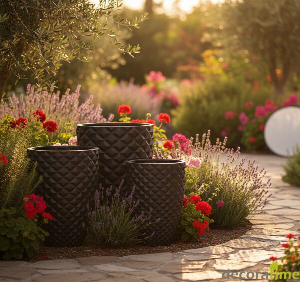 FİBER SAKSI CESTA - BÜYÜK SAKSI - DEKORATİF SAKSI - ÇİÇEKLİK