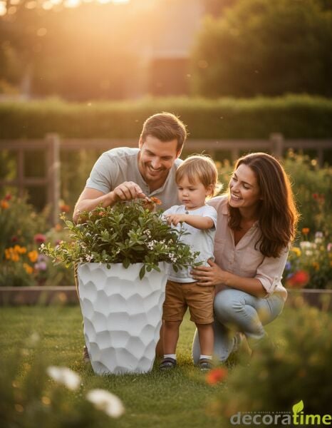 FİBER SAKSI ASTARA - BÜYÜK SAKSI - DEKORATİF SAKSI - ÇİÇEKLİK