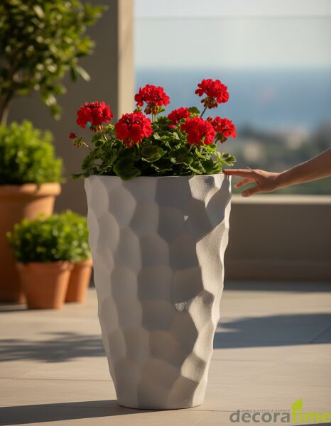 FİBER SAKSI ASTARA - BÜYÜK SAKSI - DEKORATİF SAKSI - ÇİÇEKLİK Hazneli - Ø*36*60