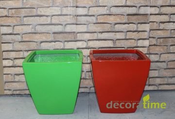 FİBER SAKSI KARERA - BÜYÜK SAKSI - DEKORATİF SAKSI - ÇİÇEKLİK